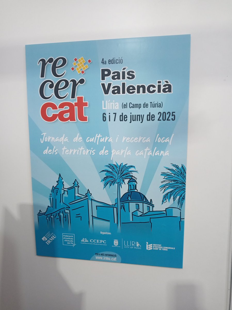 inst_estudis_PV's tweet photo. Últimes hores del #Recercat a Montblanc... I ja podem presentar-vos el cartell de les jornades #RecercatPV que es faran a Llíria els propers dies 6 i 7 de juny https://t.co/srZQoqIrnV