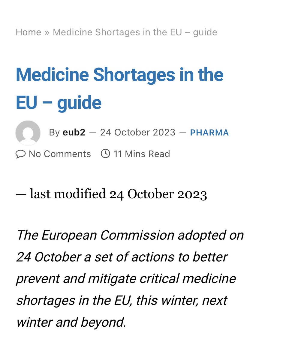 lbrewer190's tweet image. Remember when #RejoinEU losers said the UK were running out of medication and the @BBC @SkyNews reported it. 
Funny that Rejoiners, the BBC &amp;amp; @SkyNews never mentioned that the EU is having the exact same problem. #BrexitBenefits 
#BetterOffOut #BolloxToTheEU