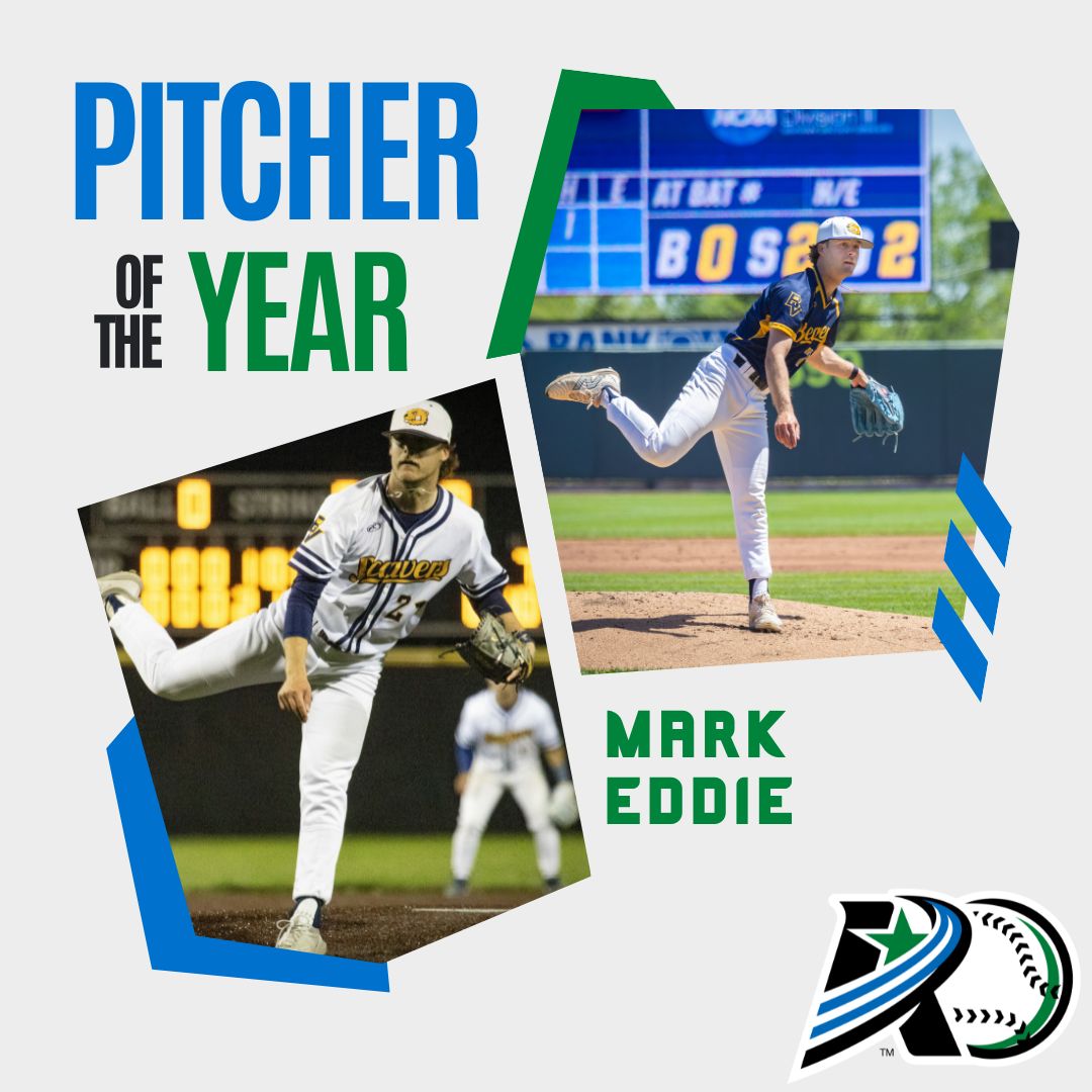 AmerRiversConf's tweet photo. ⚾️: ICYMI - the @AmerRiversConf announced earlier today its baseball postseason honors and major awards

Pitcher: M. Eddie, @BVUAthletics 
Position Player: E. Taylor, @BVUAthletics 
Rookie: Struck, @BVUAthletics 
Coach: S. Eddie, @BVUAthletics 

#rollriversBSB https://t.co/faUn0eB5uQ