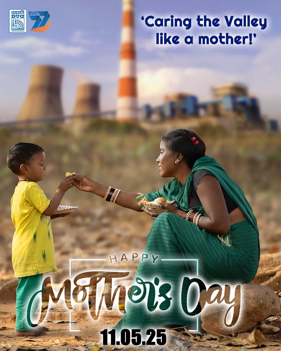 She nurtures. She empowers. She provides.
The Damodar Valley is like a mother — sustaining lives and lighting futures.

This #MothersDay, DVC salutes the nurturing spirit of the Valley.
#DVC #CaringLikeAMother #DamodarValley #PowerWithCare #HappyMothersDay #csr #dvccsr