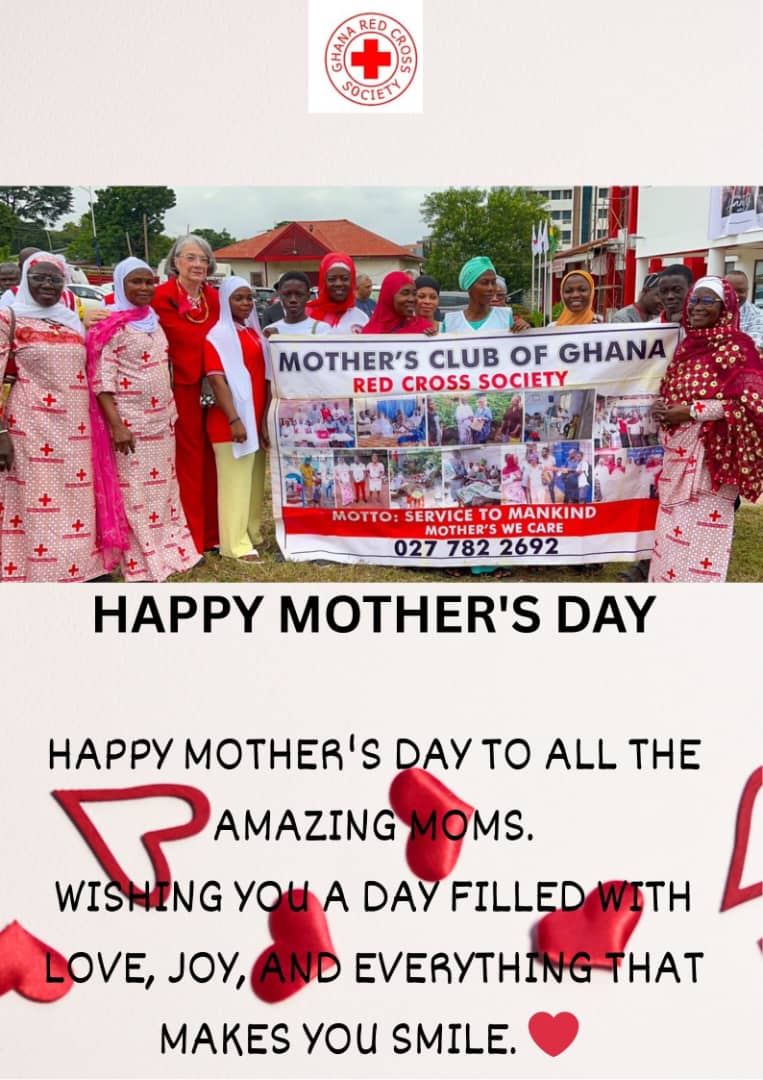 GHANA RED CROSS (@ghanaredcross) on Twitter photo The Ghana Red Cross Society recognizes the profound impact of mothers in nurturing and safeguarding their families. On this Mother's Day, we wish all mothers a day filled with love and peace. ❤️ #MothersDay2025 #RedCrossGhana #FamilyCare
<a href="/ICRC/">ICRC</a> <a href="/ICRC_Africa/">ICRC Africa</a> <a href="/ifrc/">IFRC</a> <a href="/IFRCAfrica/">IFRC Africa</a> The Ghana Red Cross Society recognizes the profound impact of mothers in nurturing and safeguarding their families. On this Mother's Day, we wish all mothers a day filled with love and peace. ❤️ #MothersDay2025 #RedCrossGhana #FamilyCare
<a href="/ICRC/">ICRC</a> <a href="/ICRC_Africa/">ICRC Africa</a> <a href="/ifrc/">IFRC</a> <a href="/IFRCAfrica/">IFRC Africa</a>