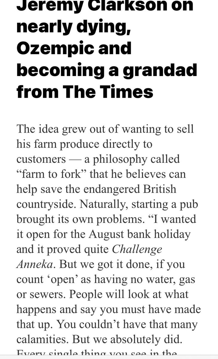 Chuffed that Jeremy Clarkson has been having some #ChallengeAnneka moments recently, with a tractor rather than a large articulated truck. Anyone else?