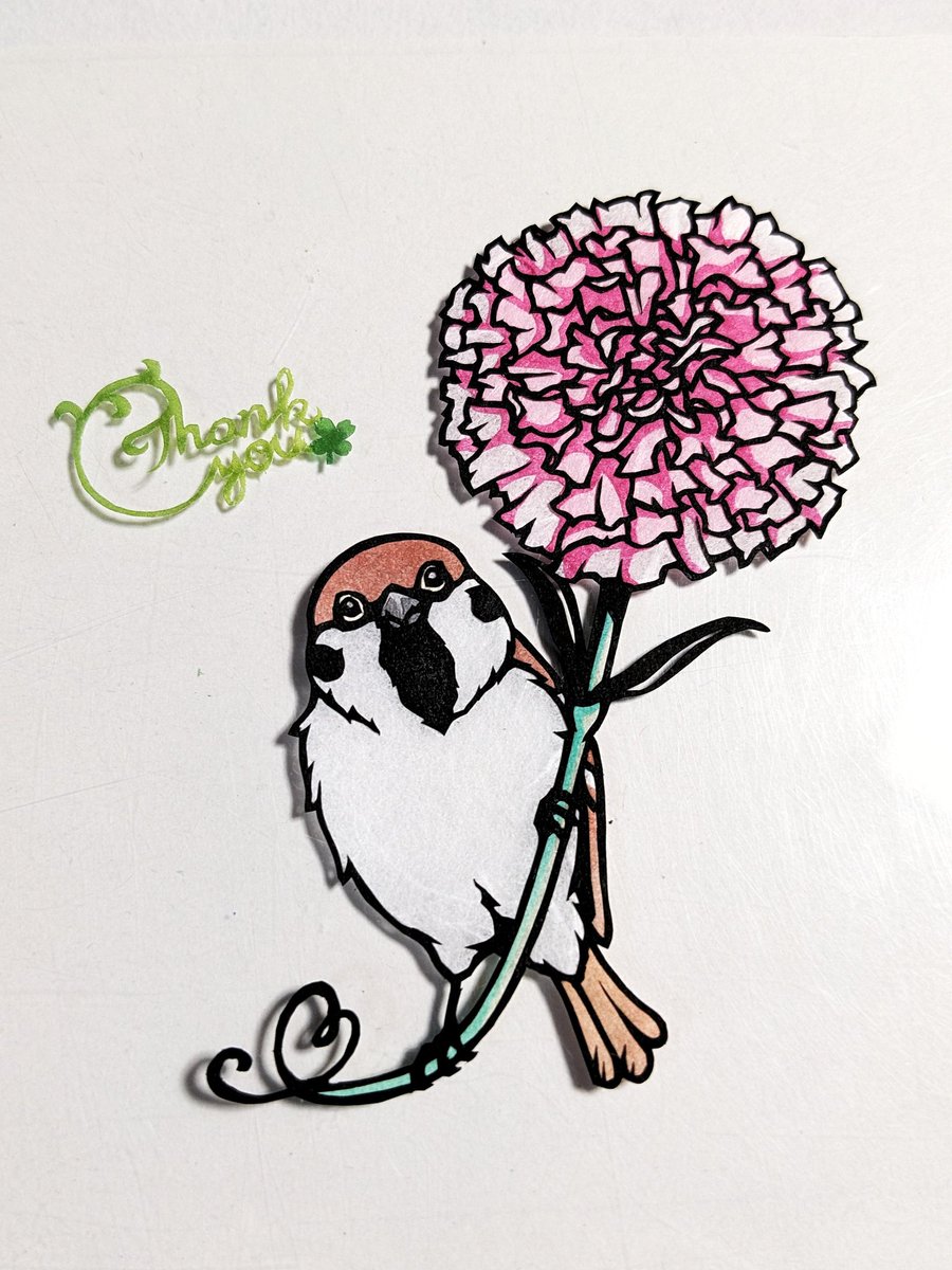 #母の日
#切り絵