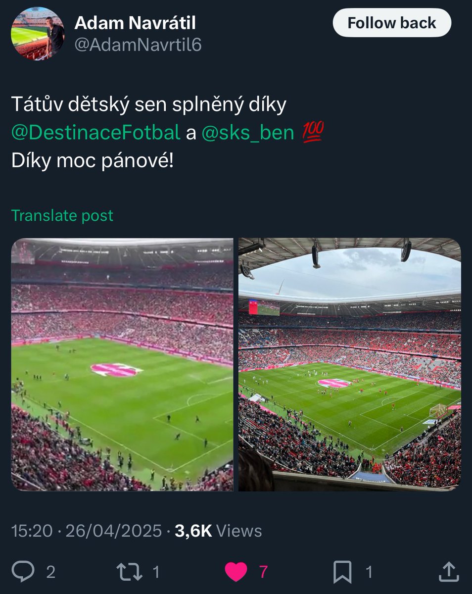 Destinace: FOTBAL tweet media