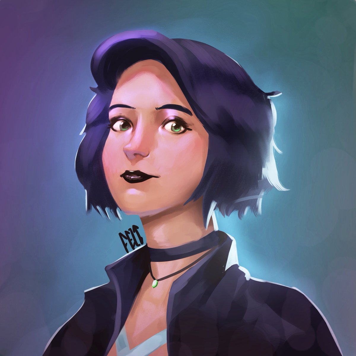 Feltchicken's tweet photo. one of the earlier version of my oc vs most recent 
2018 vs 2025 
No matter what, drawing her always makes me happy <3 https://t.co/SgbwqKe1qk