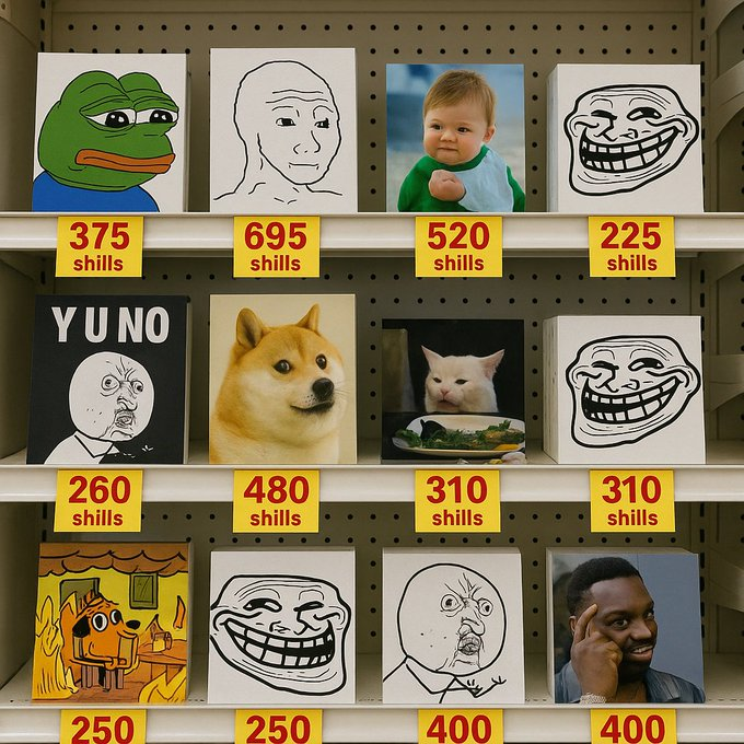 orotukanov's tweet photo. A large selection of tokens! )))
All on one shelf!
Viral! πππ
MCap - 10K !!!
#MemeMart Cizjs5qtLrjJP34N7FwY49GWQPXZaWv9WNsBeKG8pump https://t.co/u07PWVFpjn