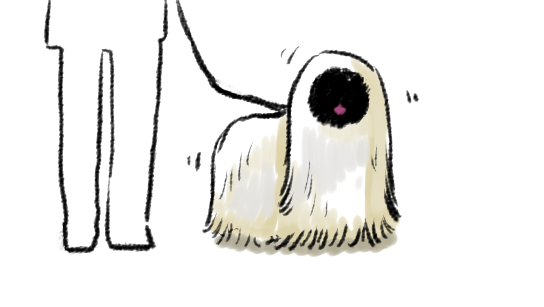ktos_tw's tweet photo. ところで先日わたしウォーキング中にすれ違った何か…何…たぶん犬…？がこんなかんじだったのですけど、犬種とかご存じの方おられます？

お顔がまっくろくて、たぶんめちゃくちゃご機嫌に開けた口から舌だけが赤く見えて、悪夢っぽくてかわいいな…？と思いながらすれ違ったのですが… https://t.co/NP5aGEKnR2