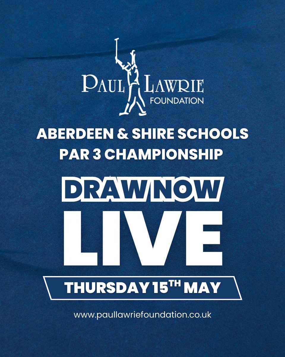 Paullawriefoundation (@paullawriefound) on Twitter photo Click the link to see the draw for Thursday’s Aberdeen & Shire Schools Par 3 Championship <a href="/PaulLawrieGC/">PaulLawrieGC</a>
paullawriefoundation.co.uk/607070gjgne04/
#GrowTheGame Click the link to see the draw for Thursday’s Aberdeen & Shire Schools Par 3 Championship <a href="/PaulLawrieGC/">PaulLawrieGC</a>
paullawriefoundation.co.uk/607070gjgne04/
#GrowTheGame
