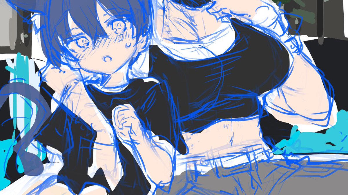 Ci-enとBlogに今描いてる夏コミ表紙ラフを先行公開しました～
下のリンク先から見れますので良ければっ