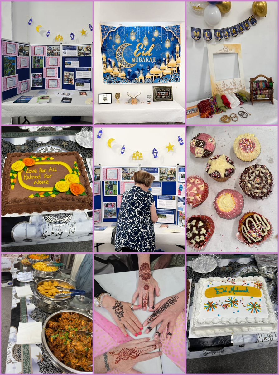 Lajna Imaillah #Glasgow South held Interfaith Eid Celebrations on 10th of May 🌙🌸  Guests learned about the #Eid festival in Islam and enjoyed different activities including henna, nail art, hand massages, photo booth, delicious food and beauty treatments ✨ #Lajna