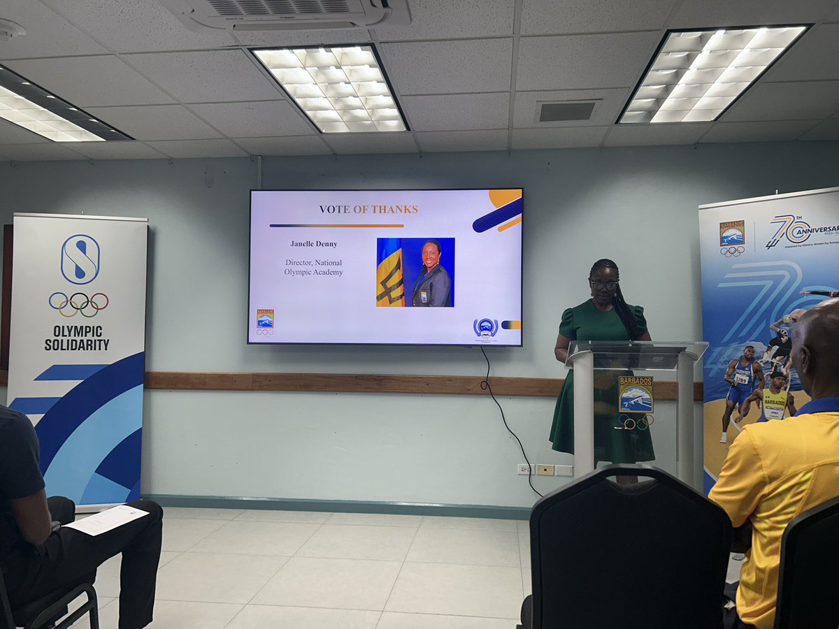 At the end of last week we acknowledged the first graduating class for the <a href="/CAC_ACE/">Coaching Association of Canada</a> <a href="/Olympicbb/">Barbados Olympic Association</a> #NCCP Level 1 program. This sustainable coaching program was led by Ms Janelle Denny and her team of #LFs and supported by #OlympicSolidarity <a href="/iocmedia/">IOC MEDIA</a>