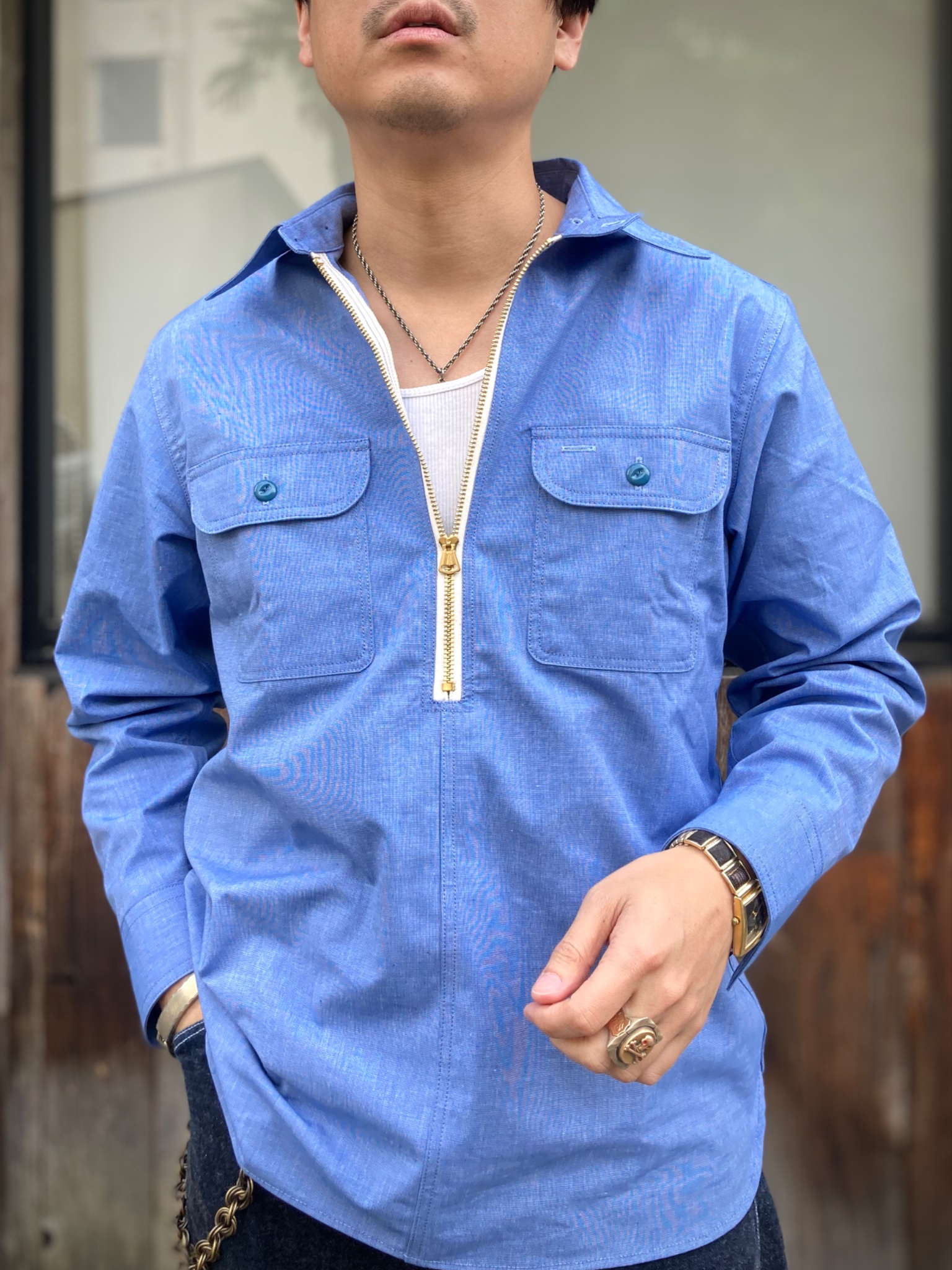 ドライボーンズデニムプルオーバーシャツ40 【公式通販】