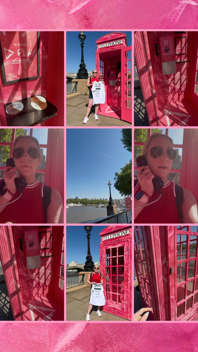 Trip up into London to find the pink phone booth. Got to listen to a few clips on the new album, Play. Look forward to hearing more in September. It’s the last day today. Head there for a listen if you’re in the area - Southbank #oldphone  <a href="/edsheeran/">Ed Sheeran HQ</a> #theoldphonebooth #edsheeran