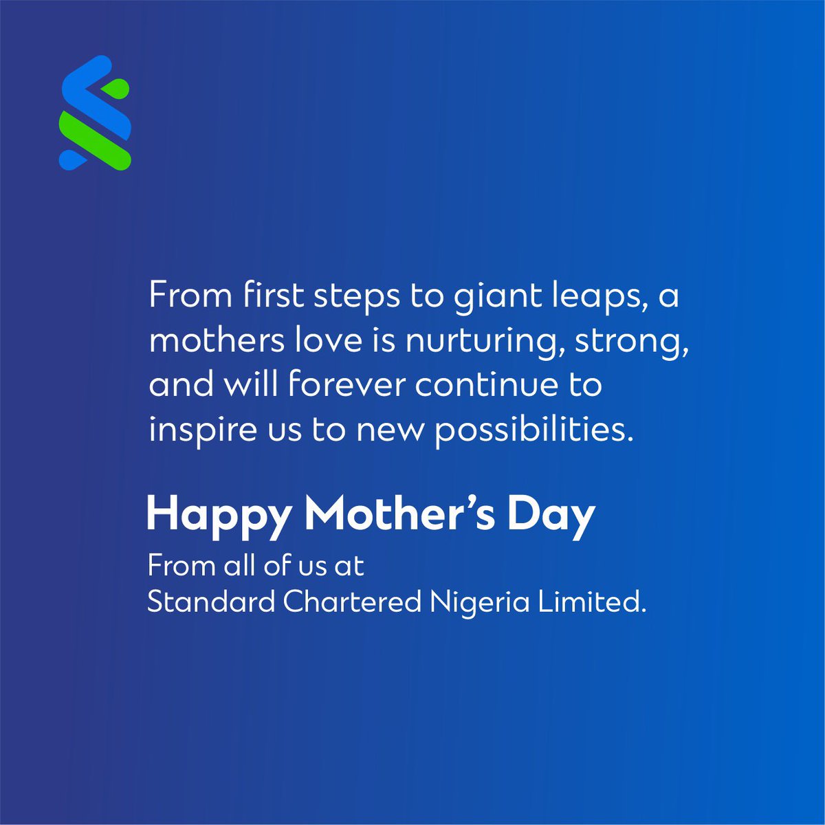 StanChartNG's tweet image. Today, we honour the one who nurtures dreams and soothes fears, whose warmth is the gentle echo in every heartbeat.

Happy Mother’s Day to all wonderful mothers in the world.

#SCNigeria #StanChartNG