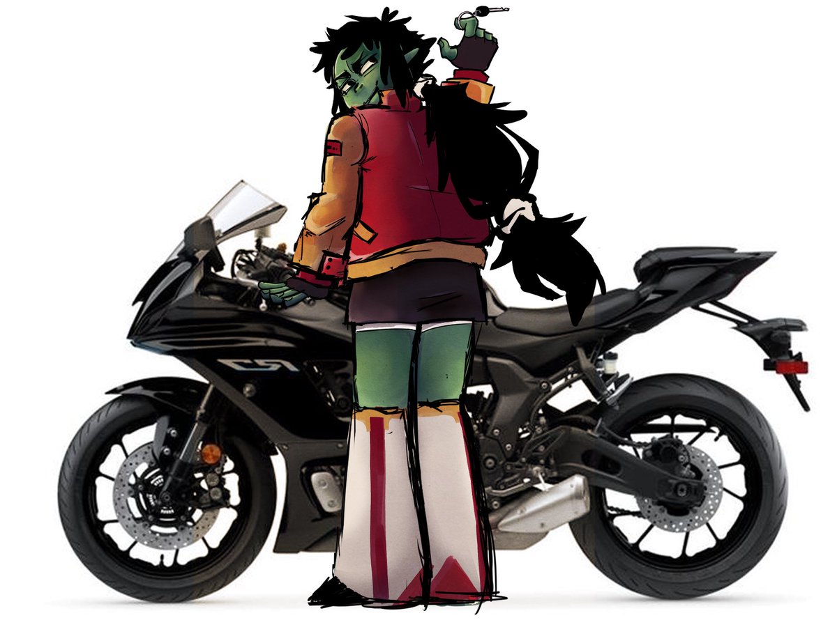 pomegrancy's tweet photo. I swear I 100% drew the bike 😊😊😊
.
#art #oc #goblin #goblingirl https://t.co/ZbHNPhbIzJ
