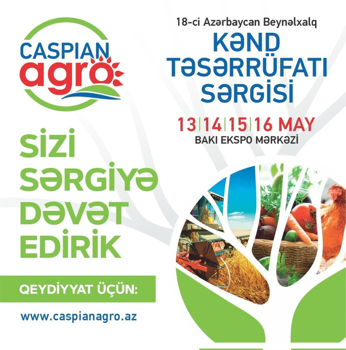 ManAgroAz's tweet photo. "MAN-AGRO" MMC 13-16 May 2025-ci il tarixdə Bakı Ekspo Mərkəzində keçiriləcək 18-ci Azərbaycan Beynəlxalq Kənd Təsərrüfatı Sərgisində iştirak edecək.
Sizi 13-16 May 2025-ci il tarixdə #CaspianAgro Sərgisində stendimizi ziyarət etməyə dəvət edirik. #ManAgro #Fruttaman #Baku https://t.co/WQRSFBJe1g