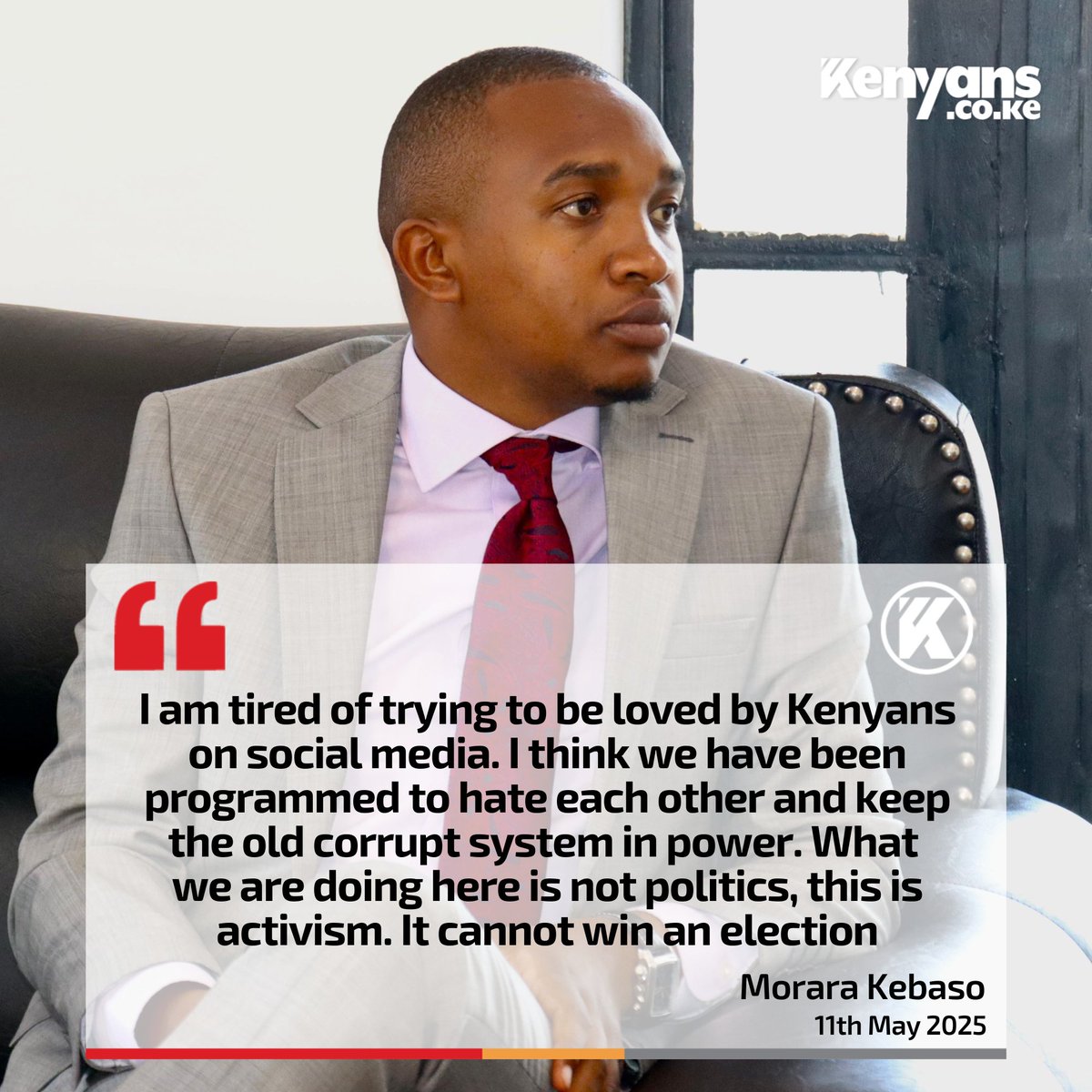 I am tired of trying to be loved by Kenyans on social media - Morara Kebaso