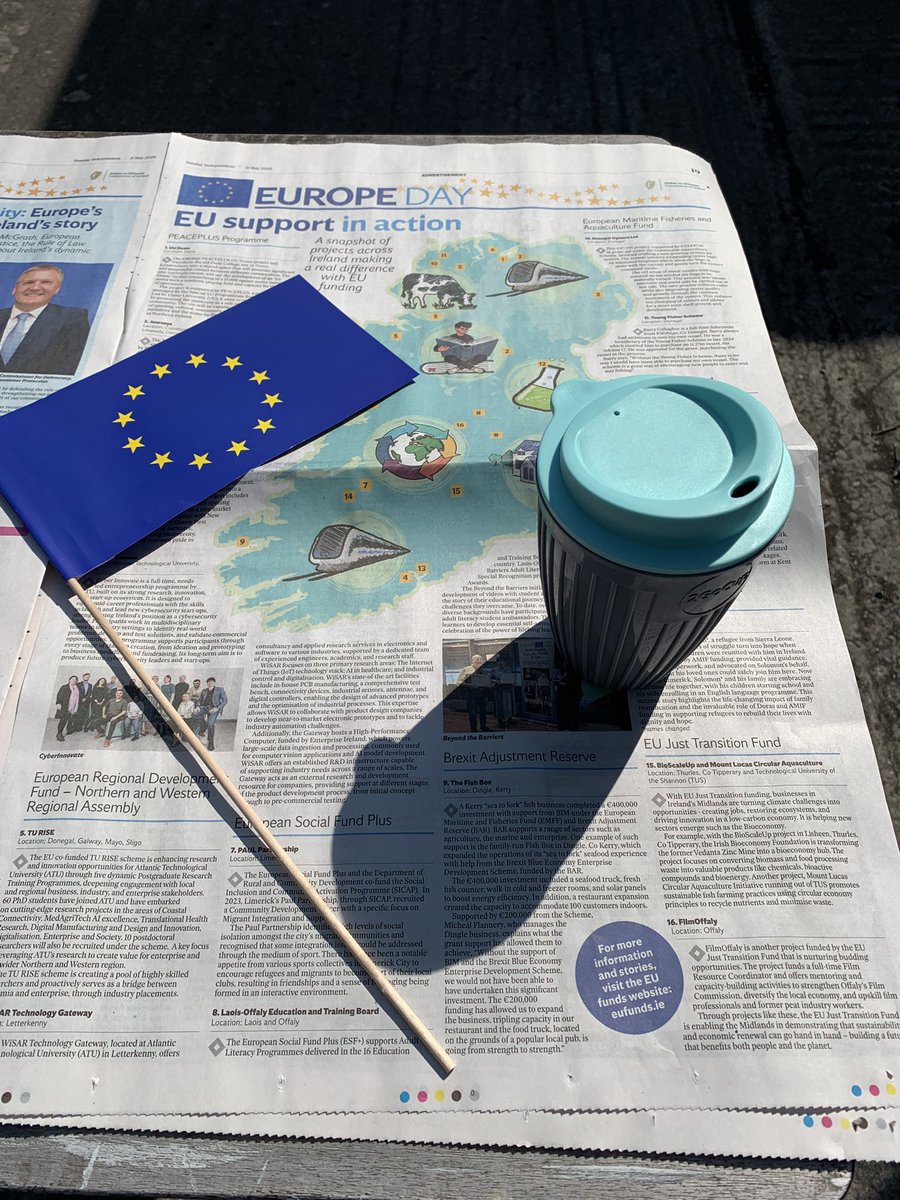 EU Just Transition Fund in Ireland (@eujtf_ie) on Twitter photo Happy sunny Sunday! Don’t forget to pick up your <a href="/Independent_ie/">Irish Independent</a> today and read all about the amazing work all <a href="/EUfundsIreland/">eufunds.ie</a> are doing in 🇮🇪 thanks to funding programmes from the 🇪🇺
#EuropeDay2025 Happy sunny Sunday! Don’t forget to pick up your <a href="/Independent_ie/">Irish Independent</a> today and read all about the amazing work all <a href="/EUfundsIreland/">eufunds.ie</a> are doing in 🇮🇪 thanks to funding programmes from the 🇪🇺
#EuropeDay2025