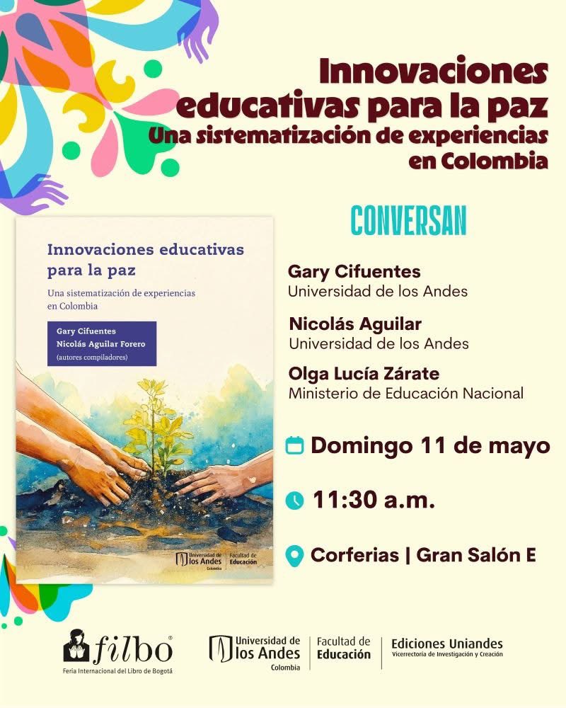 #EsHoyEsHoy #filBo. 
𝗟𝗮 𝗽𝗮𝘇 𝗻𝗼 𝗻𝗮𝗰𝗲 𝘀𝗼𝗹𝗮: 𝘀𝗲 𝗰𝘂𝗹𝘁𝗶𝘃𝗮 𝗲𝗻 𝗹𝗮𝘀 𝗮𝘂𝗹𝗮𝘀 𝘆 𝗲𝗻 𝗹𝗼𝘀 𝘁𝗲𝗿𝗿𝗶𝘁𝗼𝗿𝗶𝗼𝘀.
Innovaciones educativas para la paz recoge cuarenta historias de transformación.