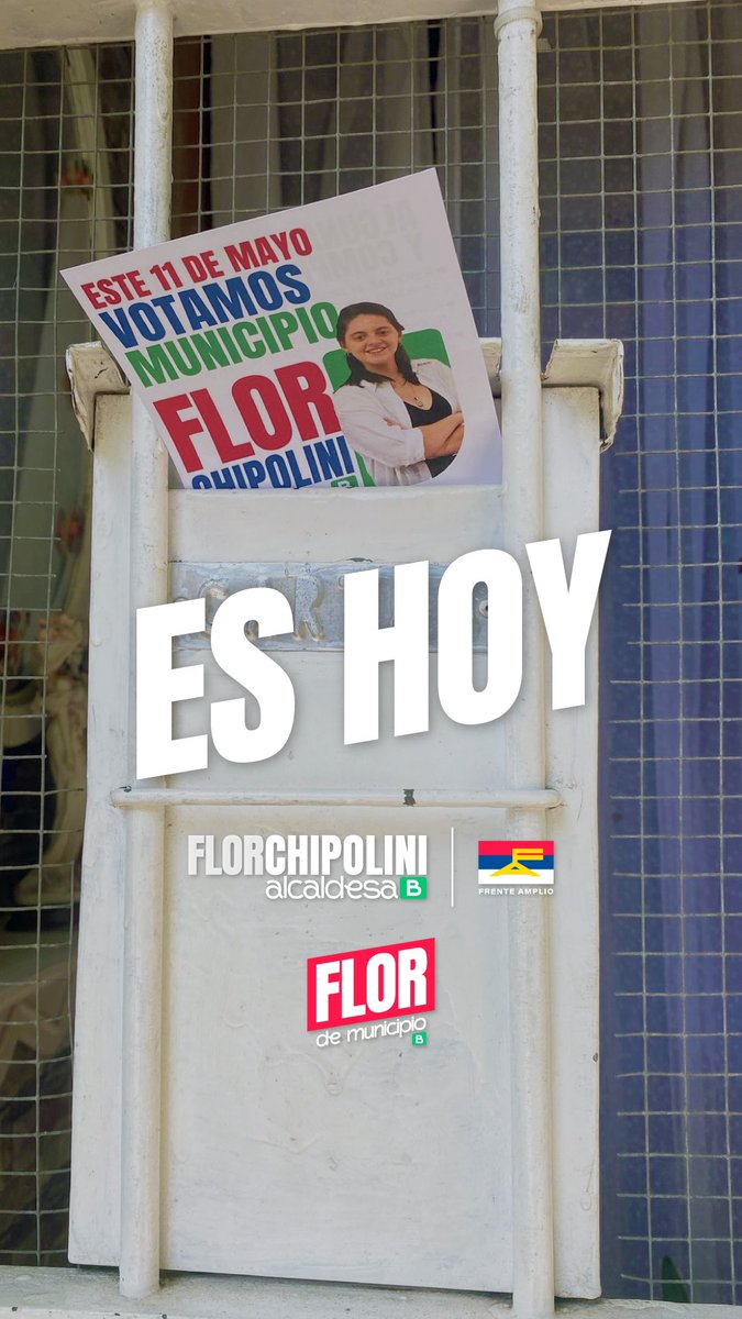 ES HOY 🥹

Que no haya ni un voto frenteamplista sin lista a municipio 💪🏻🔴🔵⚪️

Con tu voto a la intendencia, sumá la lista 96-B 🗳️ y votá a Florencia Chipolini como alcaldesa del Municipio B

#florenciachipolini #municipiob #montevideo #frenteamplio #municipiob