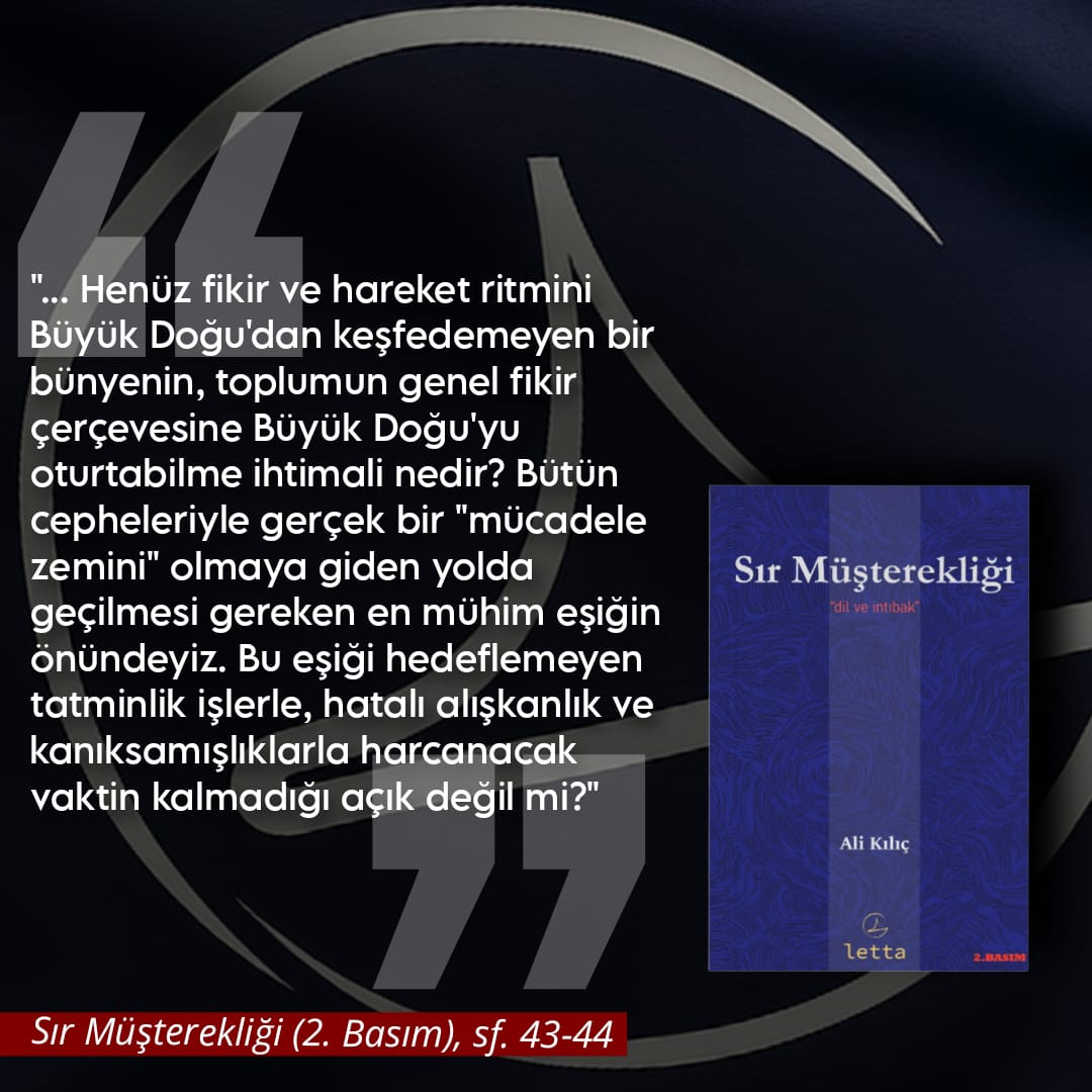 lettayayinevi's tweet photo. Letta Verim Dili'nin "İBDA Dili" ile teması üzerine Sır Müşterekliği'nden bir başlık; "Alışılmadık Dil-Sıradışı Eğitim"

https://t.co/D3x4jznHOZ https://t.co/wsPx7vKdCB