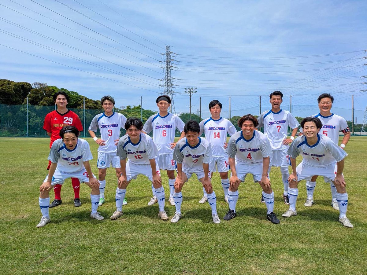 jscchiba2002's tweet photo. 【千葉県社会人リーグ2部】

5/11(日)千葉県社会人リーグ2部第1節
vsY-AJACK
1-0(1-0、0-0)
得点者：菊池

先制の1点を守り切り、開幕戦を勝利することができました。
来週のゲームも勝ち切り、6ポイントでのスタートを切ります。
#JSCCHIBA https://t.co/NCbqA6H7bn