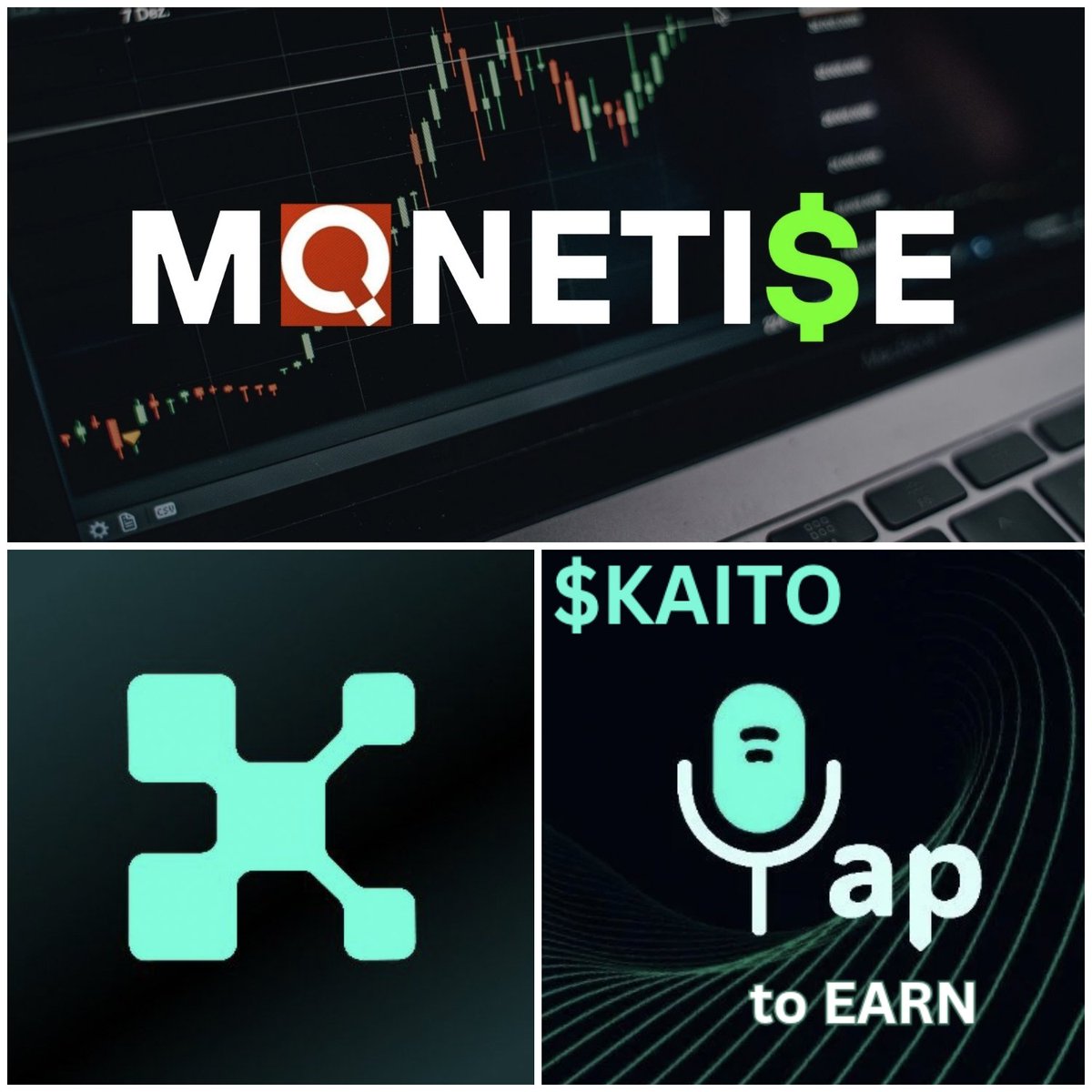 3 Ways to Monetize X Not Through X Payout 🧵

📍Read &amp; bookmark thread 🔖

YES you can even if you have:
- less than 500 verified followers
- less than 5Million views

HOW?
1. Kaito
2. Yap Market
3. Kipper x Quai Network

Xtra rewards: Kaia Chain, Pyth Network, Novastro, Sei

1/4