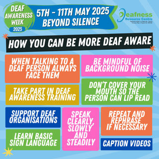 As Deaf Awareness Week 2025 draws to a close, here are a few top tips to help you be more deaf aware #DeafAwarenessWeek #InclusionMatters #DeafIdentity