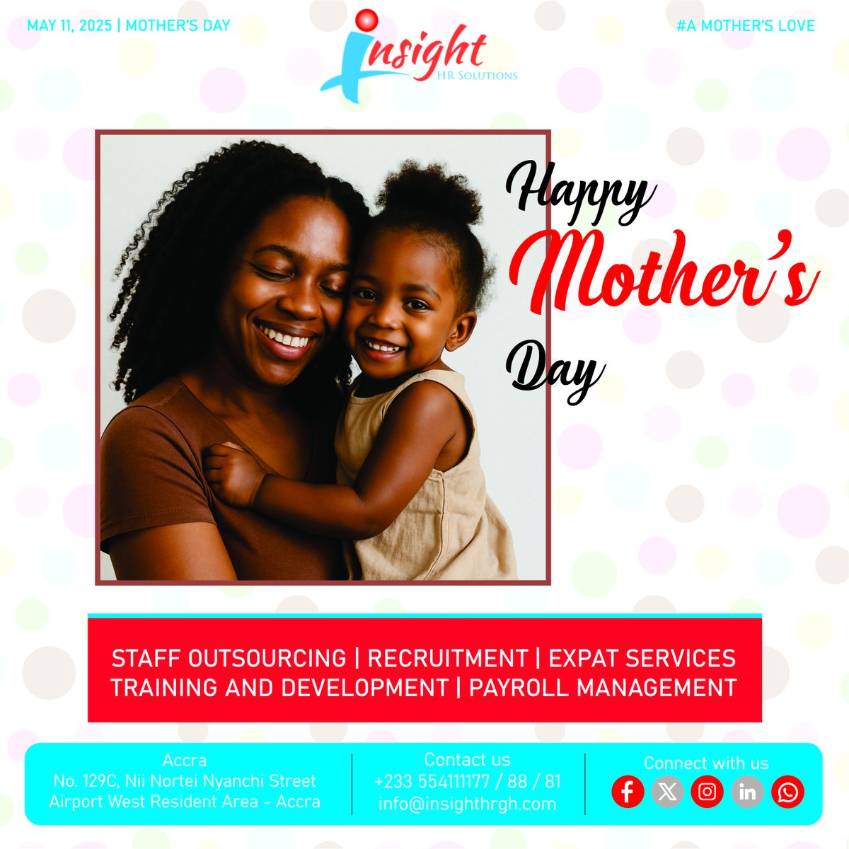 InsightHRSolGH's tweet photo. Happy Mothers Day

#Happymothersday https://t.co/DWHpj6QY5p