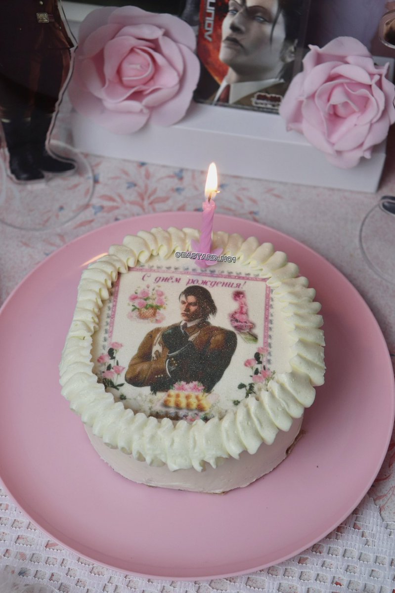 bastard_no1's tweet image. The birthday cake he deserve (designed by me 💀🤍 ) #tekken #sergeidragunov #dragunov
