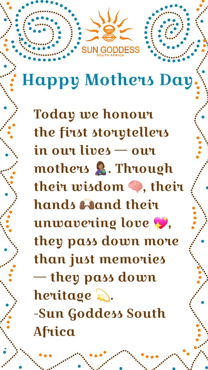 SUN_GODDESS2's tweet photo. To all the mothers, grandmothers, and matriarchs who continue to illuminate our paths: we see you, we honour you, and we thank you 🙏🏾

May this special time remind us of where we come from — and inspire us to carry it forward with love ❤️

Love You
The Sun Goddess Family🌟 https://t.co/6vtDQJo2hI