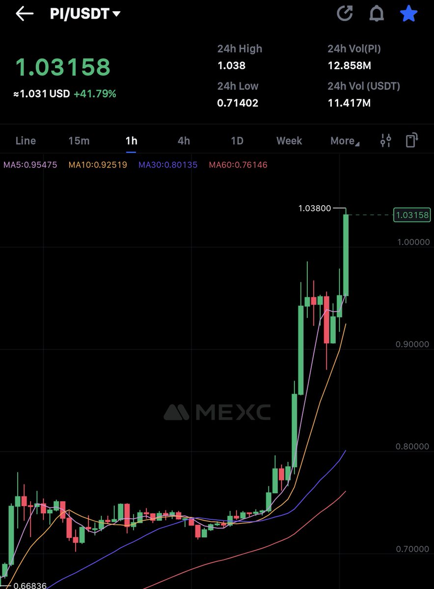 WoodyLightyearx's tweet image. 🚨 BREAKING: $Pi has broken the $1 mark