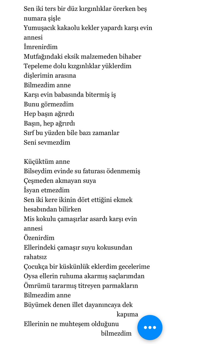 psykoray's tweet photo. her anneler günü? aklıma gelen dilek kartal’ın “anneme okunmasın lütfen” şiirini paylaşmayı adet haline getirdim. bu yıl bu seriye deniz inan’ın “karşı evin annesi” şiirini de ekliyorum. duygu ve düşünce yüklü bu iki şiiri de okumanız ısrarla tavsiye olunur. https://t.co/vOi5maPWZl