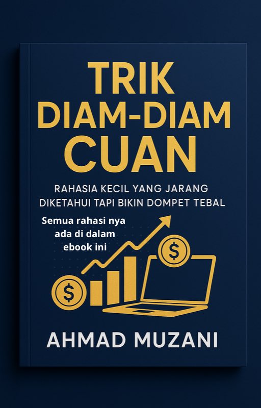 Kuotajadicuan's tweet photo. Ingin cuan tanpa modal besar? Temukan trik sederhana yang bisa bikin dompet tebal di eBook “Rahasia Cuan Tanpa Terlihat!” 💡📈
Klik link di bio untuk mulai! 🔥 #CuanOnline #RahasiaSukses #BisnisTanpaModal https://t.co/urjAvqggtO