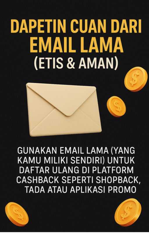 Kuotajadicuan's tweet photo. Ingin cuan tanpa modal besar? Temukan trik sederhana yang bisa bikin dompet tebal di eBook “Rahasia Cuan Tanpa Terlihat!” 💡📈
Klik link di bio untuk mulai! 🔥 #CuanOnline #RahasiaSukses #BisnisTanpaModal https://t.co/urjAvqggtO