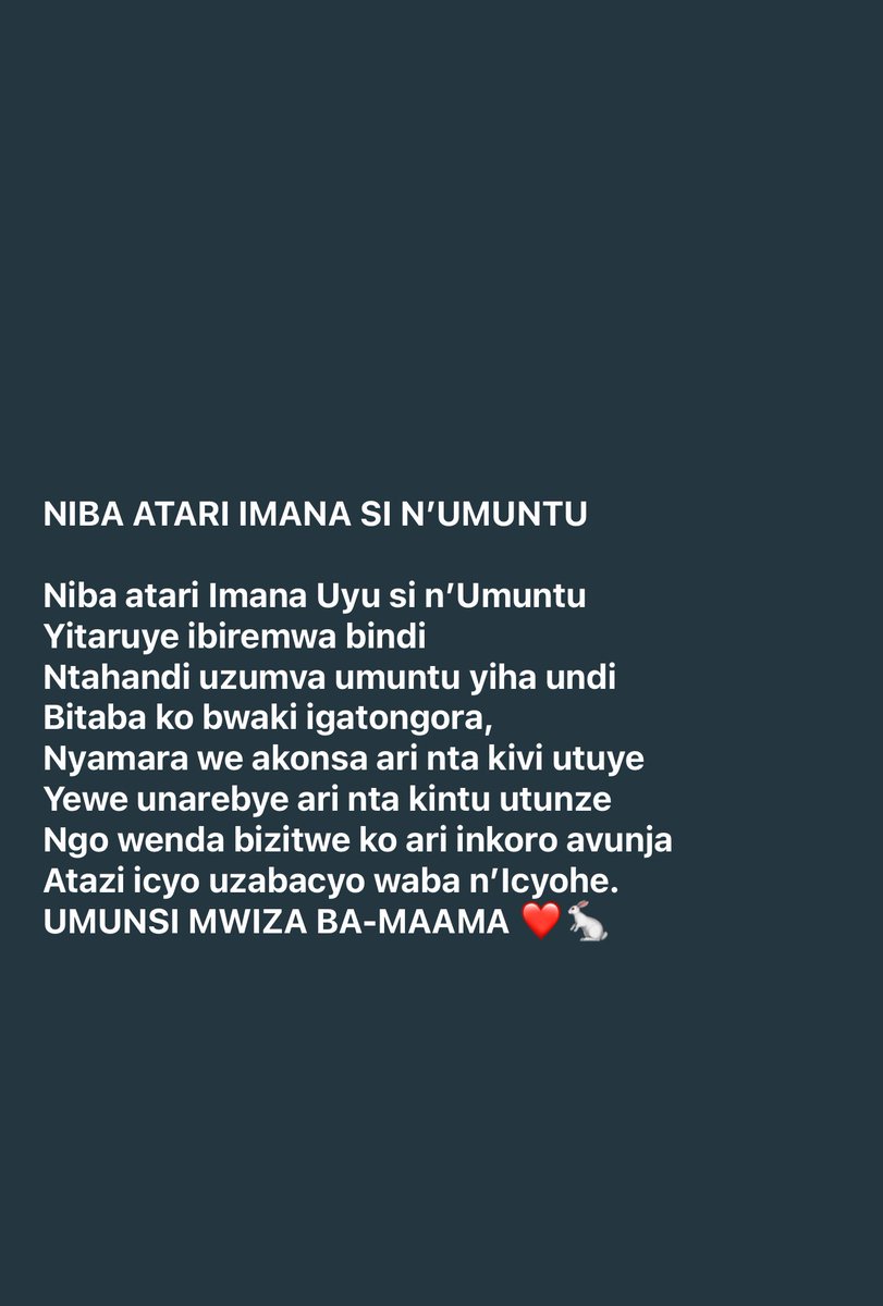 UMUNSI MWIZA KU BA-MAAMA MWESE,
IMANA NZI-MA🤝