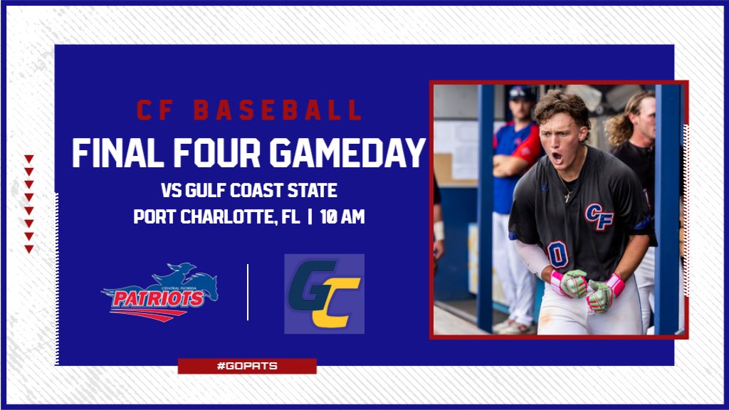 cfpats's tweet image. ⚾️POSTSEASON GAMEDAY⚾️
The Pats take on Gulf Coast State today in an elimination game. Winner advances to play FSW #GoPats
🏆@TheFCSAA Championship Round
🆚GCSC
⏰10 AM
📍Port Charlotte, FL
🎟️mlb.com/rays/spring-tr…
📊web.gc.com/teams/JktvudFT…
📺team1sports.com/fcsaa/