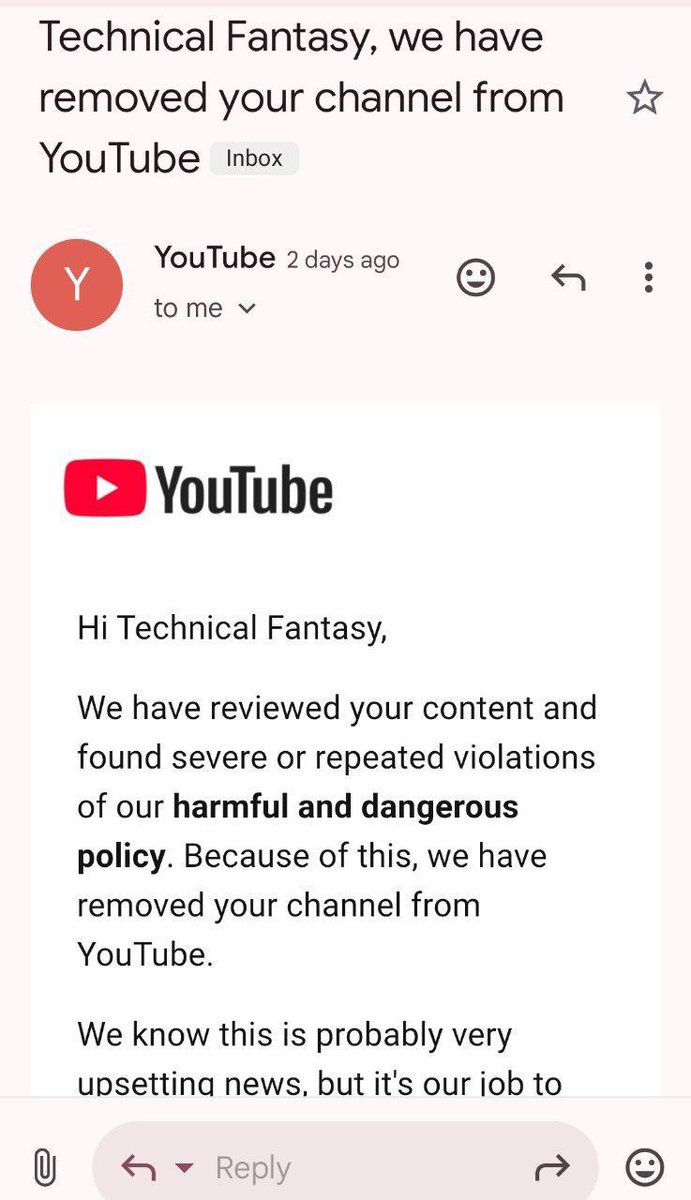 🚨 Dear <a href="/YouTube/">YouTube</a> <a href="/TeamYouTube/">TeamYouTube</a> <a href="/nealmohan/">Neal Mohan</a>
My channel "Technical Fantasy" has been terminated suddenly – after 7 years of making educational content on crypto, airdrops &amp; Web3.

23K+ subscribers, 400+ of helpful videos 🎥 , and never broke any guideline.

👉Channel Link -