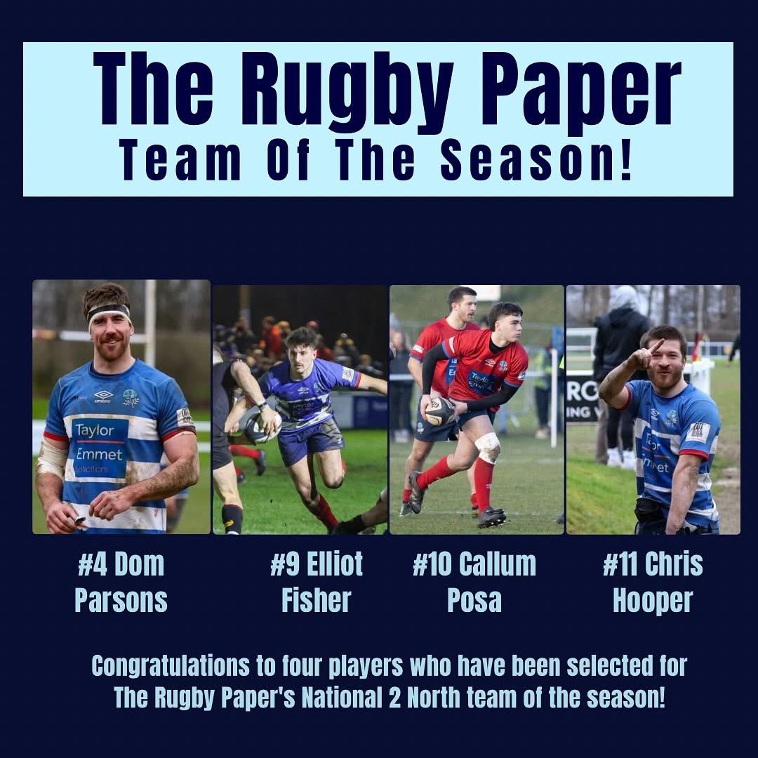 Sheffield RUFC (@sheffieldrufc) on Twitter photo Congratulations to Dom Parsons, Elliot Fisher, Callum Posa & Chris Hooper for making <a href="/TheRugbyPaper/">The Rugby Paper</a> team of the season!
A shoutout to Jake Hicklin, Will Smith, Archie Crapper & Ryan Burrows for their honourable mentions!
Congratulations guys, well deserved!
#UTH Congratulations to Dom Parsons, Elliot Fisher, Callum Posa & Chris Hooper for making <a href="/TheRugbyPaper/">The Rugby Paper</a> team of the season!
A shoutout to Jake Hicklin, Will Smith, Archie Crapper & Ryan Burrows for their honourable mentions!
Congratulations guys, well deserved!
#UTH