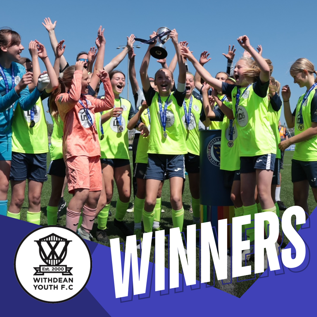 <a href="/WorthingTownFC/">Worthing Town FC</a> <a href="/withdeanyouthfc/">Withdean Youth FC</a> 🏅 <a href="/withdeanyouthfc/">Withdean Youth FC</a> lift the Sussex Girls' Challenge Cup (Under-12s) after a 2-0 victory over <a href="/WorthingTownFC/">Worthing Town FC</a> here at Culver Road this morning!

#CountyCup🏆 #SussexFootball⚽️