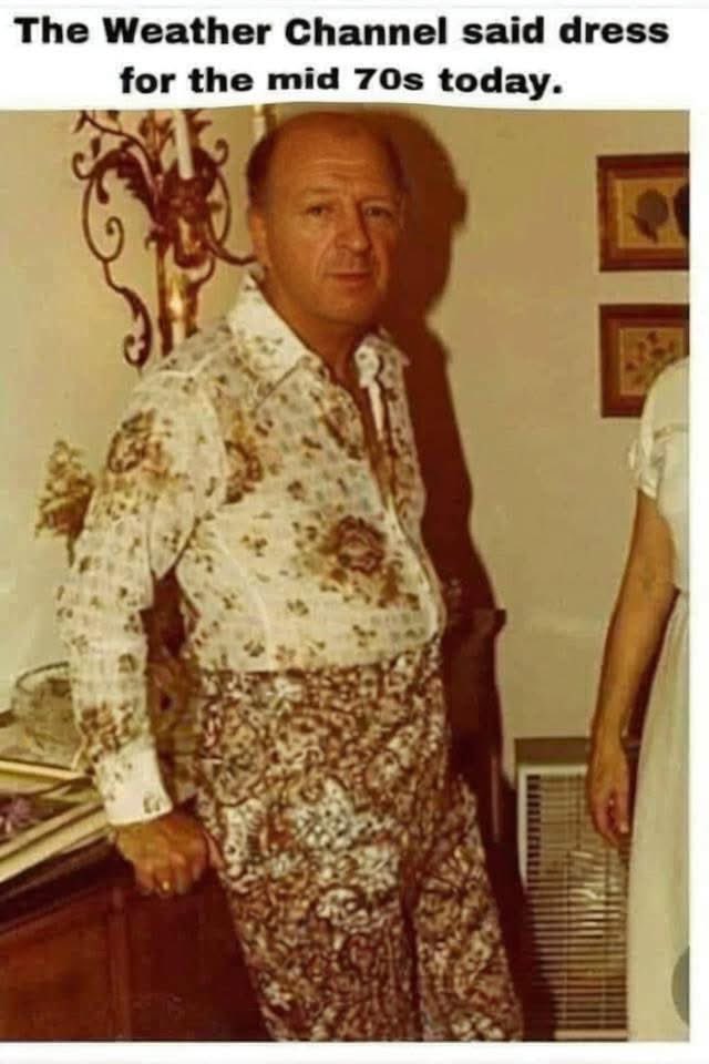 Portly_Burnsie's tweet image. Dress for the mid 70’s they’ve said ☀️