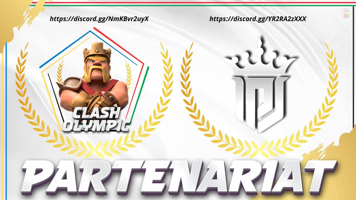 New partnership with <a href="/ClashOlympique/">Clash_Olympique</a> 

It's a Giveway tournament server we hope a good is long collaboration🤍

discord.gg/BpWtXZAK