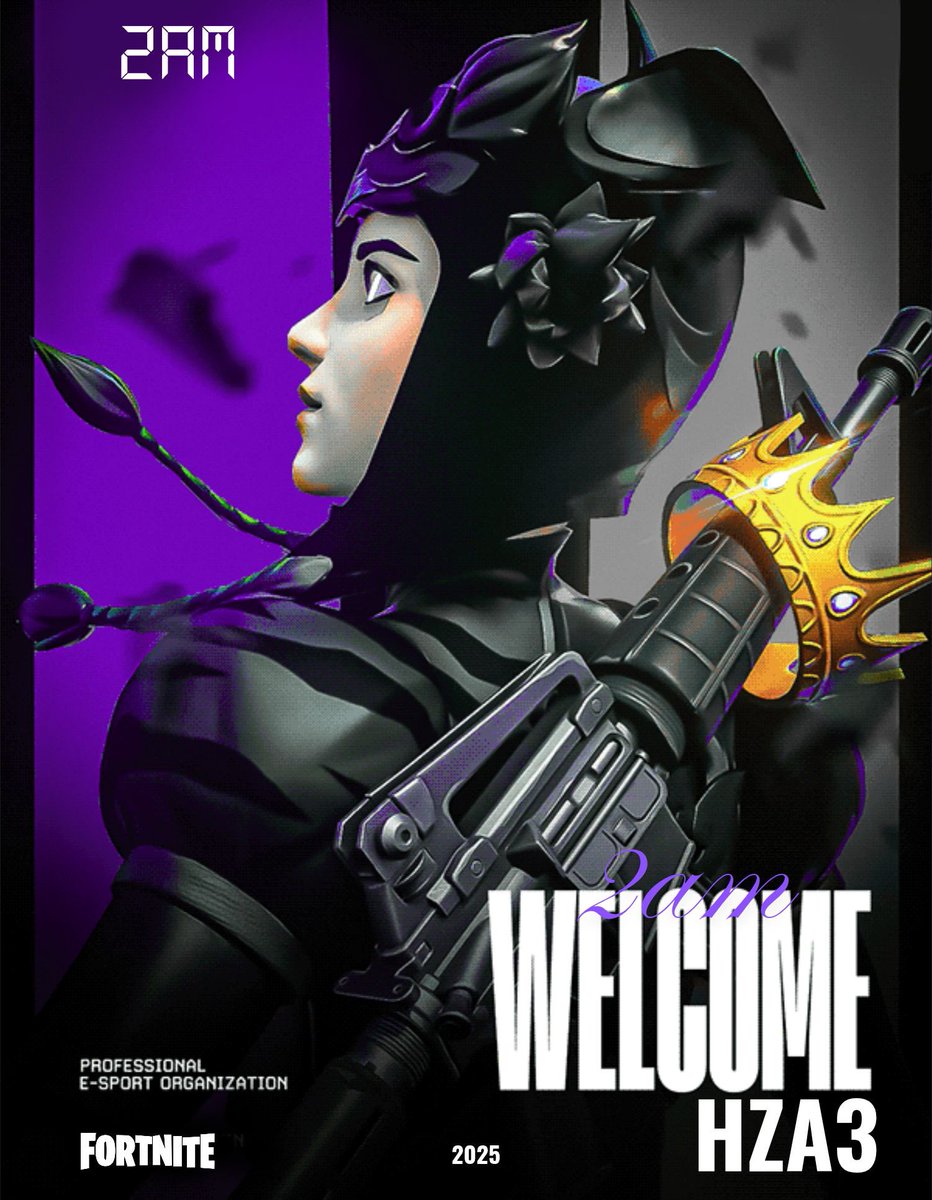 We would like to welcome <a href="/Hza3fv/">Hza3</a> 👑🐐

as member of our Fortnite competitive team <a href="/2AM_Esports/">2AM</a> Welcome 💜
