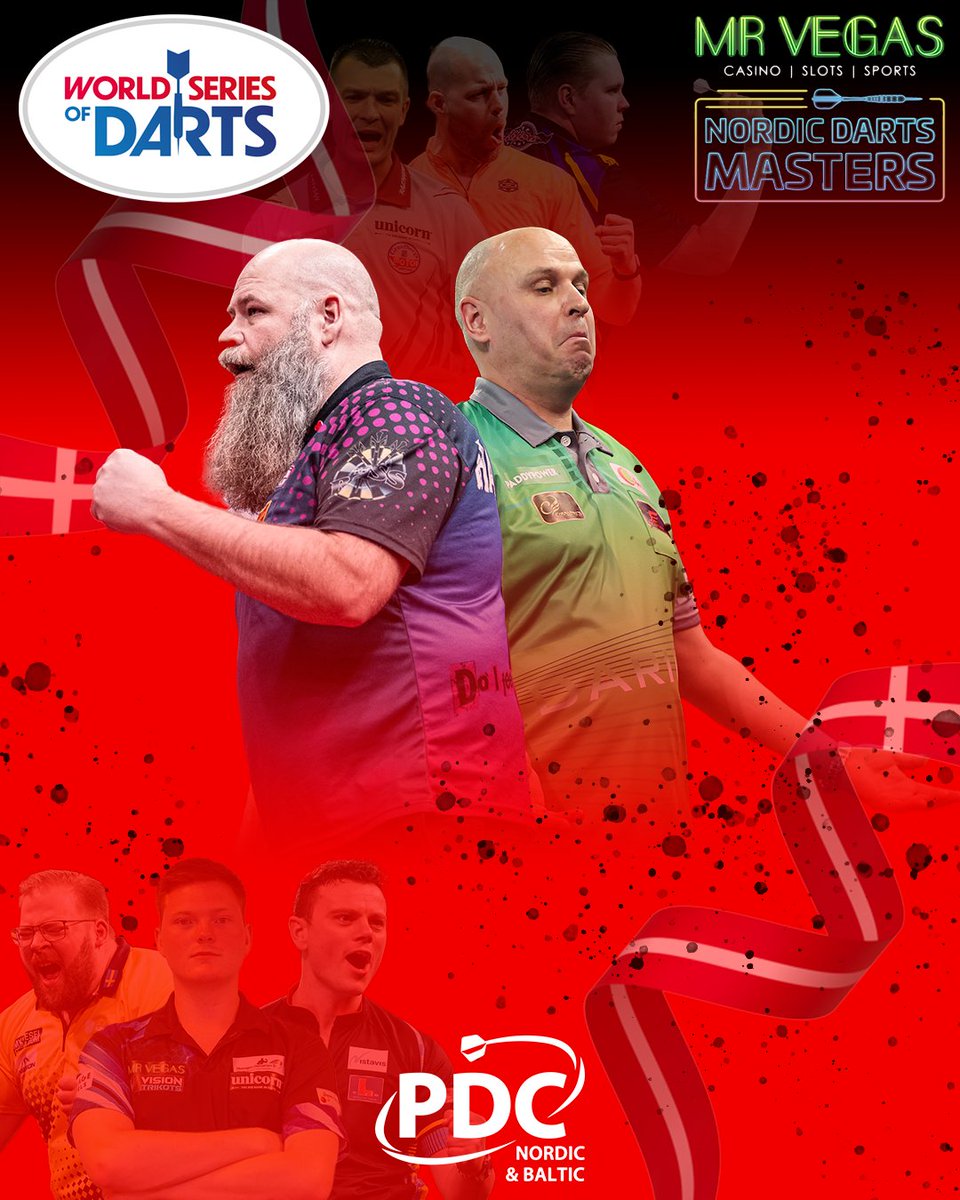 The field for the Nordic Darts Masters has been confirmed now with Andreas Harrysson and Darius Labanauskas joining the six Nordic and Baltic Tour Card holders! 💪🎯