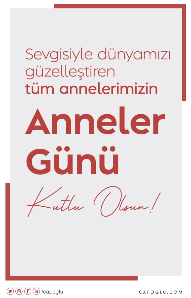 capoglu's tweet photo. Hayatın her anında sevgiyle, sabırla ve fedakârlıkla var olan tüm annelerimizin Anneler Günü’nü kutluyoruz.
İyi ki varsınız.
#AnnelerGünü https://t.co/ioENWuthLu