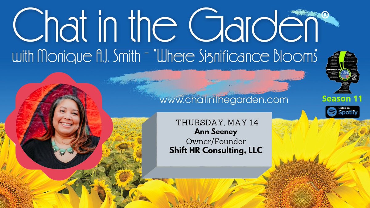 Two Hampton University grads talk sports, Ann Seeney Owner/Founder of Shift HR Consulting, LLC and I this Thursday on the podcast "Where Significance Blooms in Athletics and Sports" chatinthegarden.com