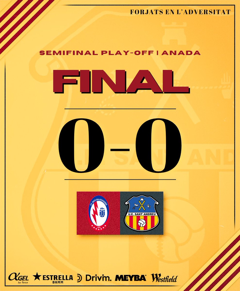 uesantandreu's tweet photo. 🏁 FINAL A MAJADAHONDA

Empat tot i la superioritat del Sant Andreu. El Narcís Sala dictarà sentència! 🟡🔴 https://t.co/ajlNvz2B4z