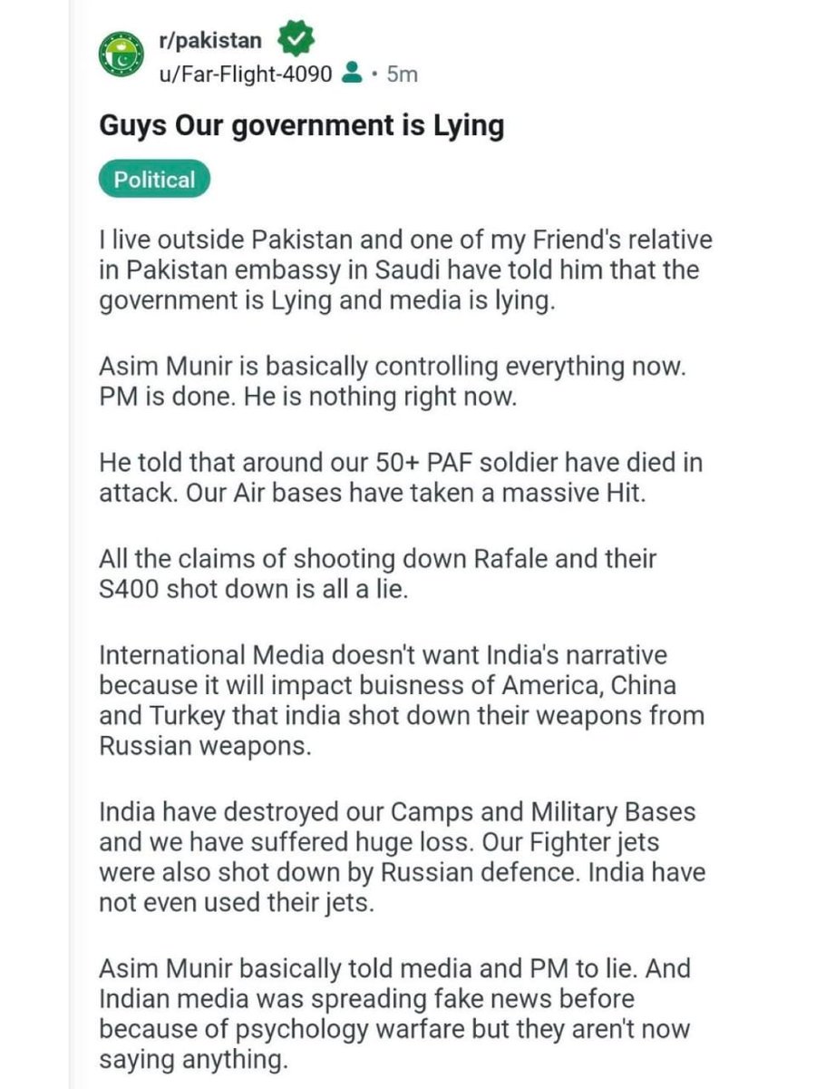 The truth came out from a Pakistani himself.