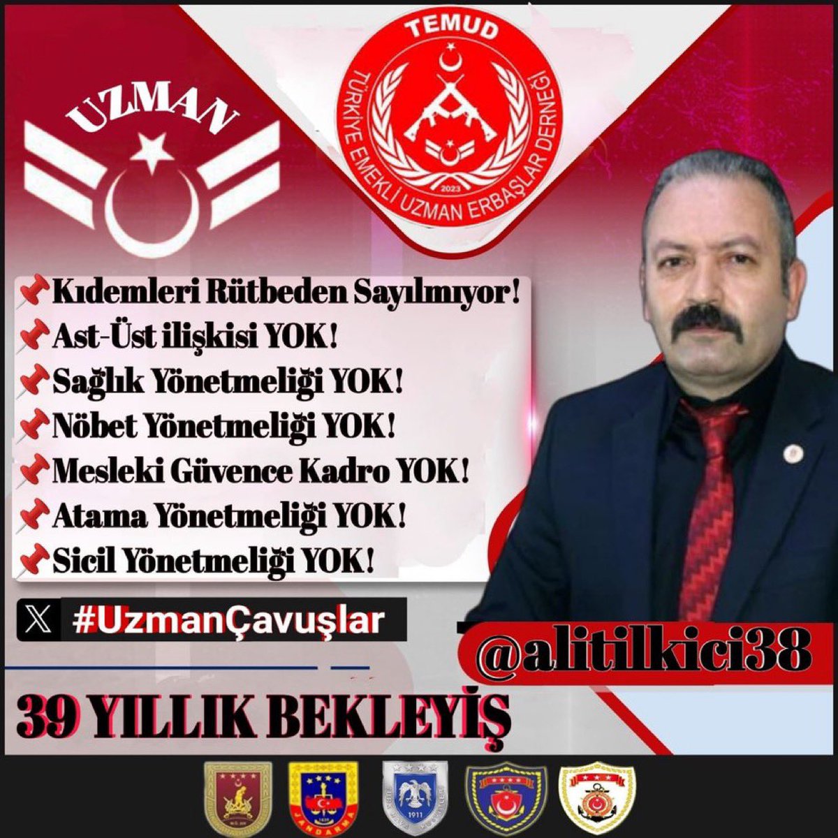 vatan savunmasının sözleşmesi olmaz
Kahramanlar 39 yıldır kadro bekliyor
Kahramanları ve ailelerini duyun
Kerpiç evlerin çocukları bir kerede onları düşünmenizi istiyor
<a href="/TEMUD_2024/">TEMUD Türkiye Emekli Uzman Erbaşlar Derneği</a> 
#UzmanÇavuşlar
#UzmanÇavuşaHak
#EmekliUzmanÇavuş
#ŞehadetinAnneleri
#Temud
#ŞehadetAdayıUzmanÇavuş