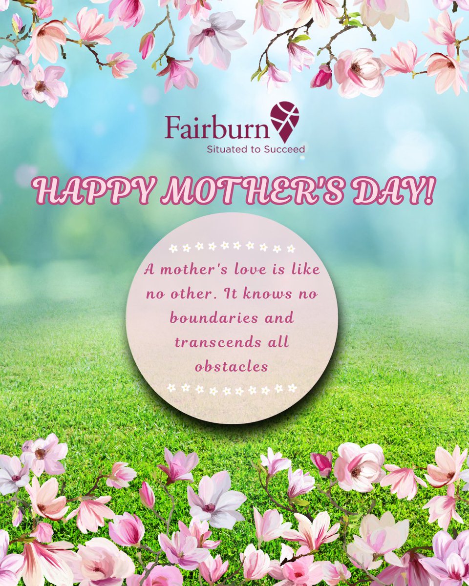 From City of Fairburn to all of the mothers 💐.  Thank you for everything you do, for everything you've sacrificed and for what you continue to do for your family. Today it's time to celebrate and honor you! Happy Mother's Day 💐

#OneFairburn #FairburnGA #MothersDay